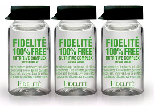 Fidelite 3 Ampollas 100% Free Nutritive Libre De Parabenos