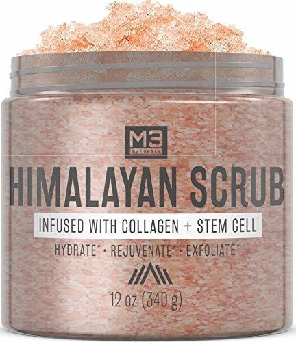 M3 Naturals Himalayan Salt Scrub Infundido Con Colágeno Y C