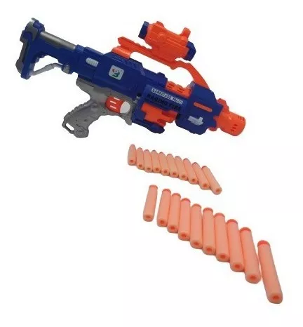 Arma de Brinquedo Lança Dardos Semiautomática Soft