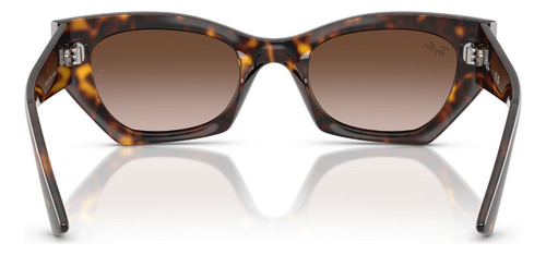 Óculos de sol Ray-Ban ZENA tamanho M, armação havana e lente marrom