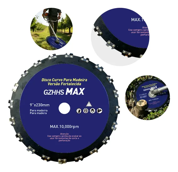 Pro Alto Desempenho Disco Roçadeira Lâmina Circular 10000rpm Di25mm D20