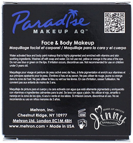Mehron Maquillaje Paraíso Aq Face & Body Paint, La Nube De T