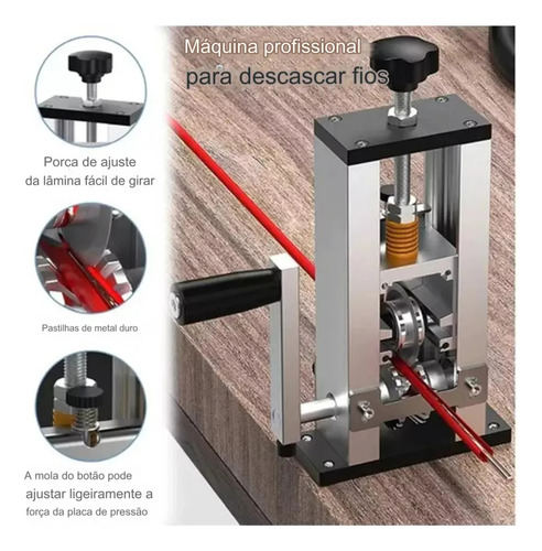 Máquina de decapagem de cabos de cobre ajustavel 1-25mm Decapador De Fios Portátil Descascador De Fios Manual