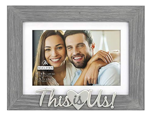 Malden 4x6/5x7 This Is Us Dist Picture Frame, Gris