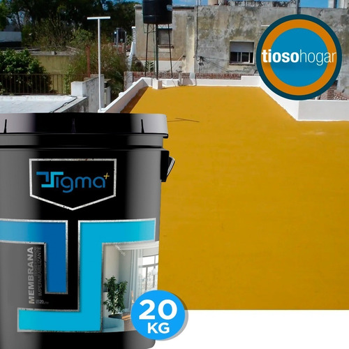 Imagen 4 de 10 de Membrana Liquida 20 Kg Impermeable En Pasta Techo Pintura Pared Terraza Antihongos Secado Rapido Premium Color Sin Olor