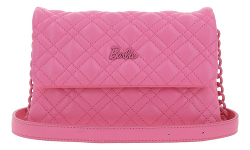 Bolsa Crossbody Barbie Gorett Olga Br24078-p Color Rosa Correa De Hombro Rosa Diseño De La Tela Capitonado