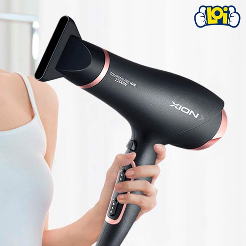 Secador De Pelo Xion 2200w Tourmaline Ion + Accesorios Loi