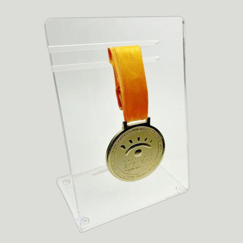 Suporte Expositor P/ Medalha Acrílico Cristal 5mm 20 X 12cm