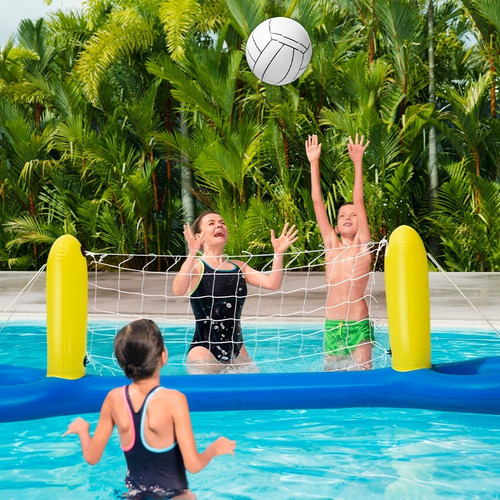 Imagen 4 de 9 de Portería Inflable De Volleyball Con Pelota Juego Bestway