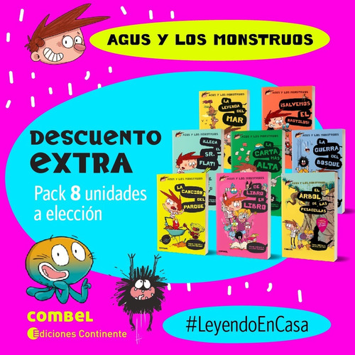 Pack 8 Libros Oferta Colección Libros Agus Y Los Monstruos