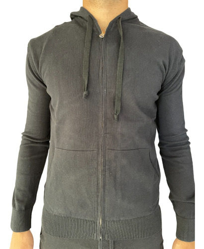 Sweater C/cierre Dean Fiume Negro