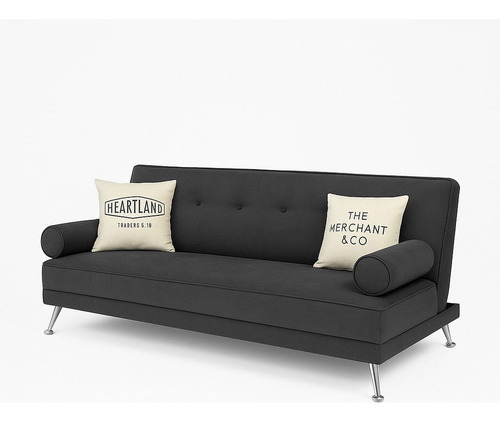 Sofa, Cama, Futon, Tres Cuerpos, Sillon Verde Oscuro Liso