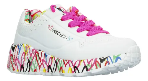 Tenis Skechers Para Ni a 314976l Blanco ske640 Env o gratis