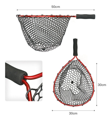 Red De Aterrizaje Sin Carpa Con Mosca Individual Plegable