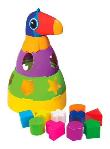 Brinquedo Educativo Merco Toys Tucano Didático C/blocos