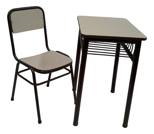 Conjunto Unipersonal Escolar Pupitre Y Silla Antigolpe Aj