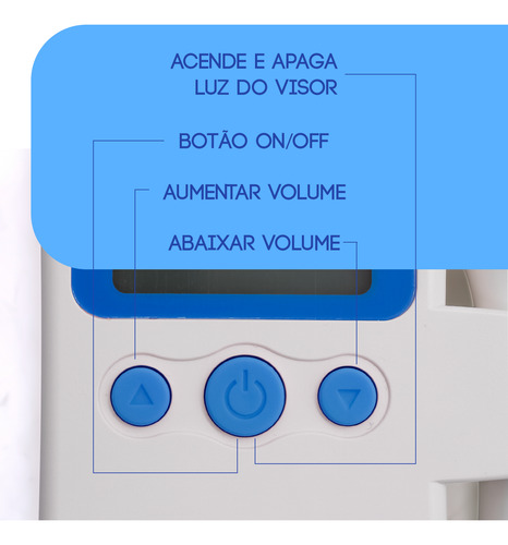 Monitor Cardíaco Fetal Doppler Digital Ultrassom Portátil