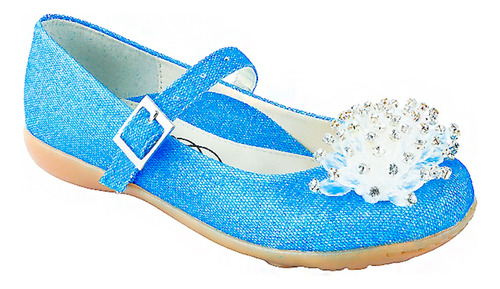 Zapato Niña Elsa Y Ana Zapatillas Princesa Gliter 06 Azul