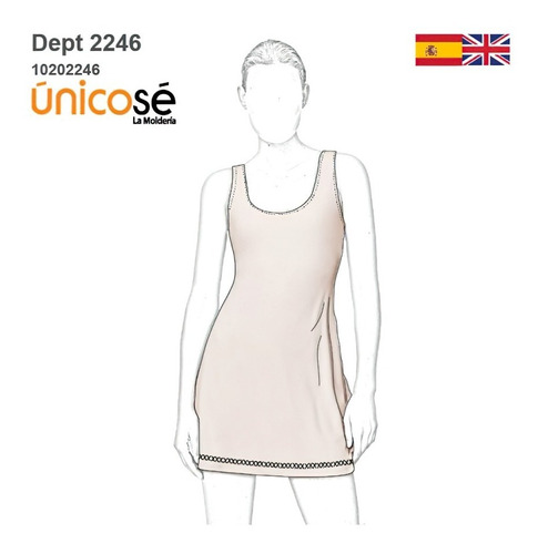 ( Moldes De Ropa) Deporte  Vestido Padle Mujer 2246