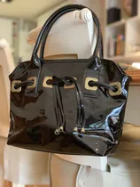 Comprar Cartera Cuero Charol Excelente No Prune No Lazaro. Impecable Negro Lisa Negro