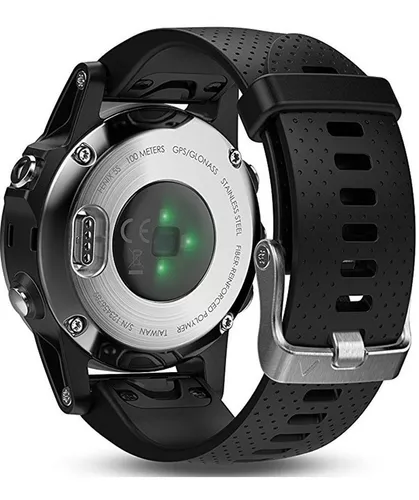 Comprar Garmin Fenix 5 Plus 47 mm plata con correa de silicona negra  [Wi-Fi] barato reacondicionado