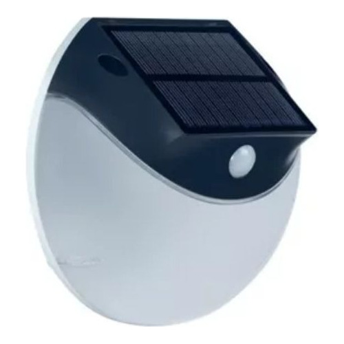 Aplique C/panel Solar Sensor Curves 1.2w Autónoma  Negro