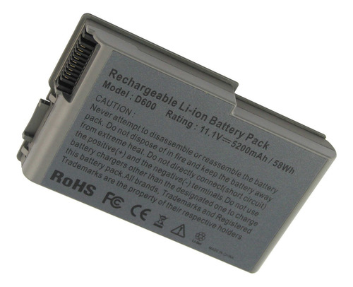 Bateria Latitude D600 Para Dell Latitude D505 D610 D520 D500 D510 D530 / Inspiron 600m P/n C1295 6y270 3r305- 6 Celdas 1