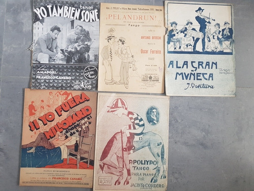 Imagen 5 de 8 de Antiguas Partituras De Tango. Lote De 11. 51692.