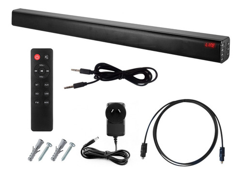 Barra De Sonido Soundbar Gadnic 70w Bluetooth Usb Mp3 Aux Tv Color Negro Frecuencia BARRSON9