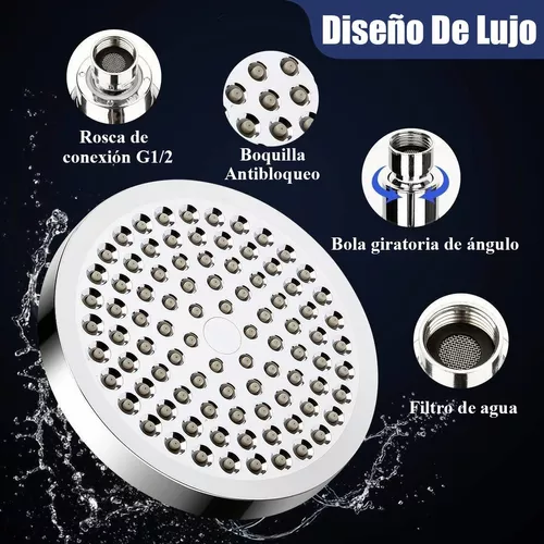 Ducha De Mano Regadera De Manguera Para Baño Gran Presion 6 Posiciones  Calidad