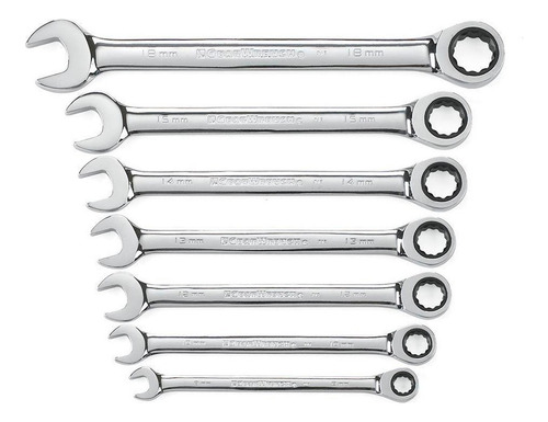 Set Llaves Combinadas Matraca 7 Pzs Mm 9417 Gearwrench