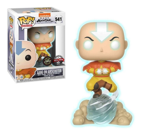 Funko Pop Aang On Airscooter #541 Special Edition Glow Chase