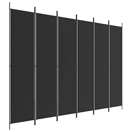 Divisor Ambiente Negro Plegable 6 Paneles