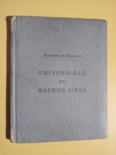 Libreta Universidad De Bs.as. Facultad Ciencias Medicas 1954