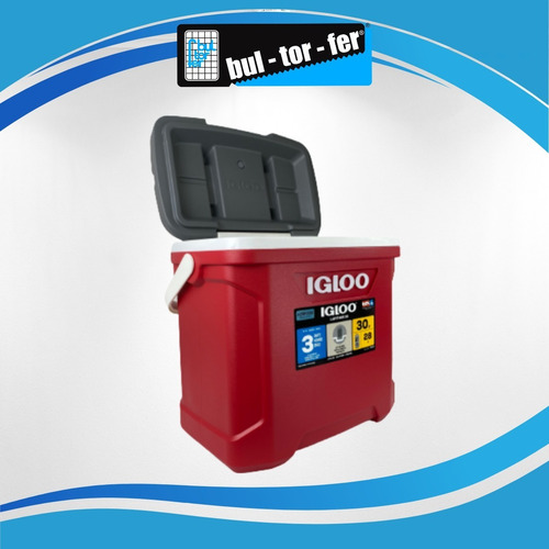 Imagen 2 de 10 de Heladera Conservadora Igloo Latitude 30qt Rojo