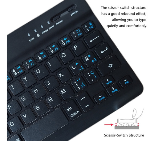 Miniteclado Bluethoot 3.0 Recargable Tecla Ñ Android Ios Mac