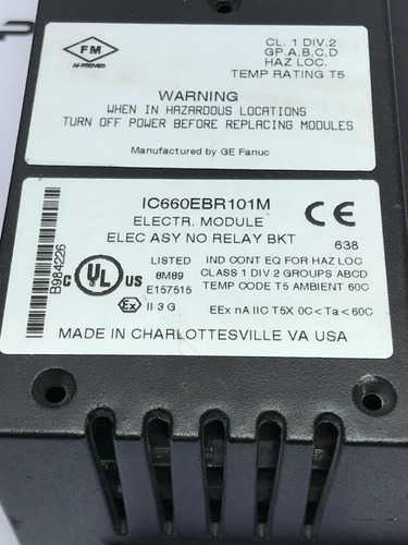 Ge Fanuc Ic660ebr101m Modulo De Salidas Relay Ic660ebr101m