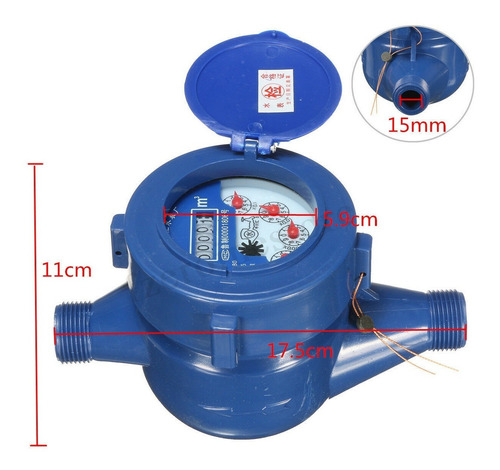 Imagen 4 de 8 de Contador Agua Fría Cuenta Litros Ose Separar Consumo Ideal