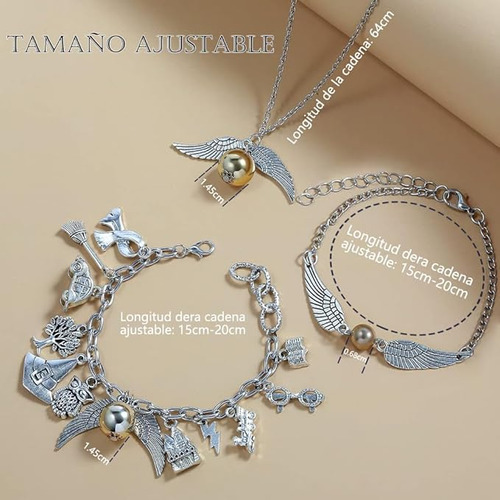 Sjx Juego De De Joyas De Harry Potter Collar+pulsera Snitch