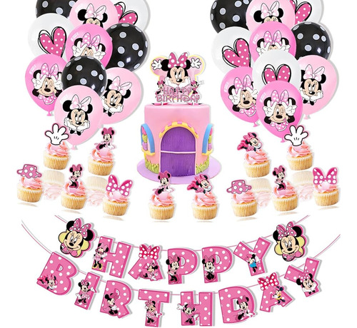 Decoración De La Fiesta De Cumpleaños De Minnie Mouse, Sumin