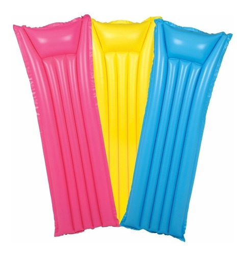 Colchoneta Inflable De Colores Jilong Pileta Mar Mate 183x69