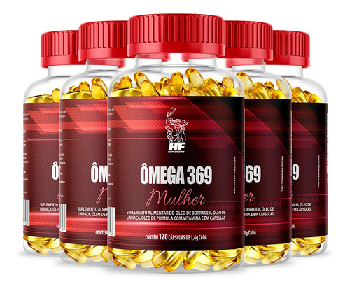 Kit-omega 3 6 9 1000mg Hf Suplements 5x120caps