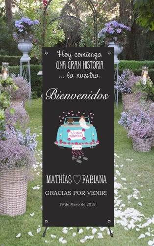 Banners Casamientos Bodas Con Soporte Diseño Con Foto