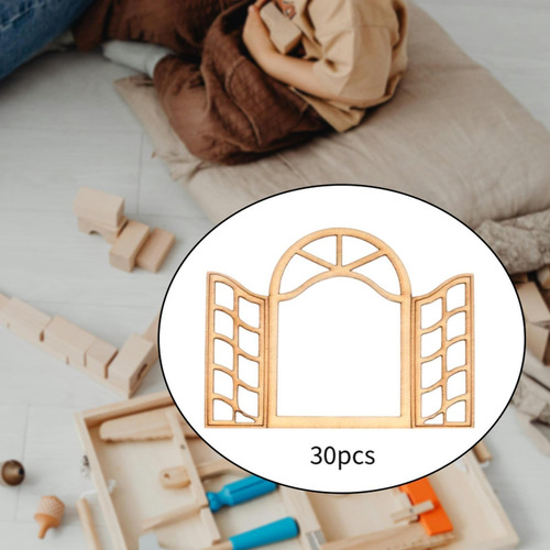 30 Piezas De Puertas De Madera Para Jardín De Hadas, 6,7 Cm