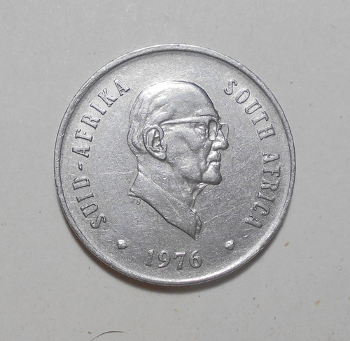 Sudáfrica 20 Cents 1976 - Conmem. Jacobus J. Fouché - Km#95