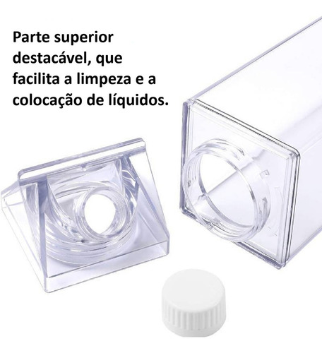 Garrafas Plástico Transparente Caixa De Leite 500ml Kit 3 Un
