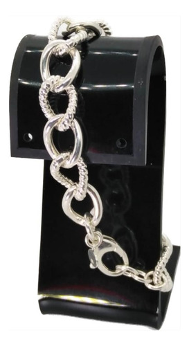 Pulsera Dama, Plata 925 Eslabones Grandes