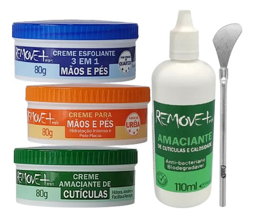 Kit Creme Amaciante Cutículas Mãos E Pés + Bisturi Remove