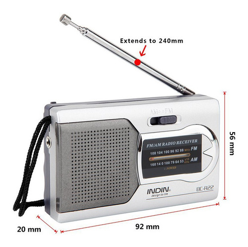Bolsillo Portátil Radio Fm