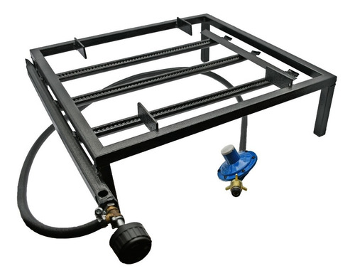 Mechero Quemador Anafe Plancha Bifera Chapa 4 Hornallas Sor Color Gas Envasado Con Manguera